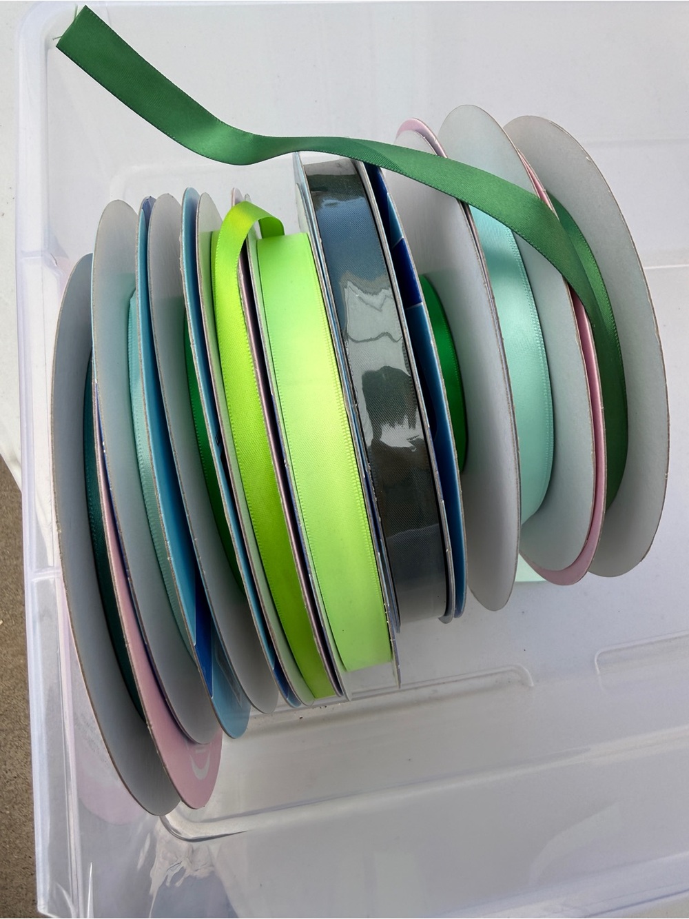 Green Satin Ribbon Roll - Vibrant Green Ribbon for Gift Wrapping and Party Decor